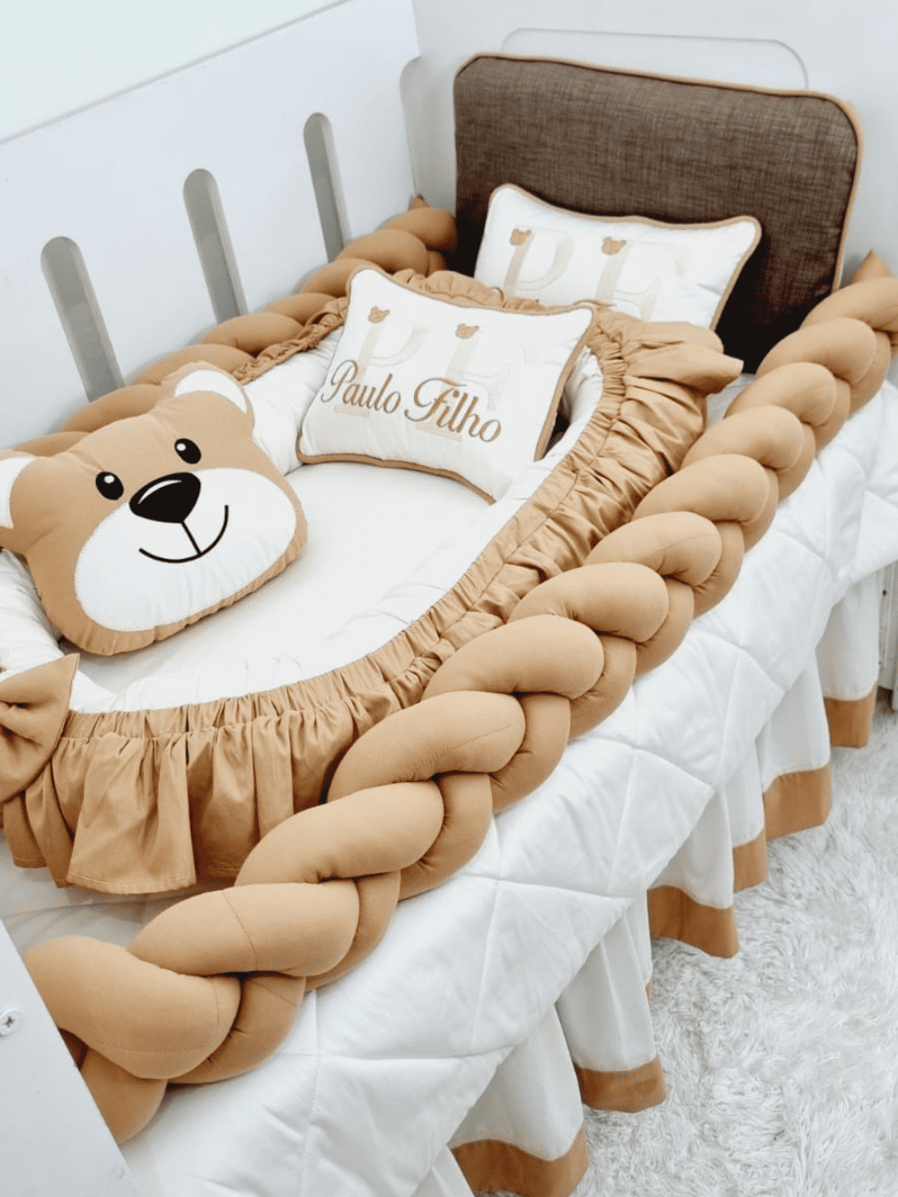 Kit berço infantil tema leão