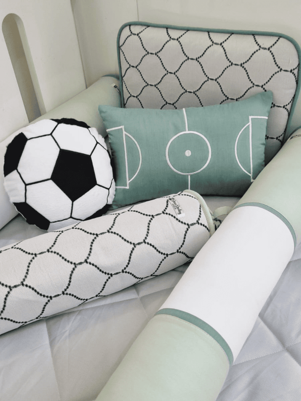 Kit berço infantil tema futebol
